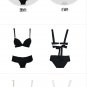 VS Draped Top Women Push Up Padded Swimwear Swimsuit Triangle Bind Maillot Bikini Bathing Suit