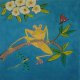 Tree Frog hand painted shower curtain