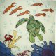Sea Turtle hand painted shower curtain