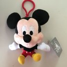 Disney Parks Mickey Mouse  Big Head Plush Purse Hanger Keychain Key Chain NEW