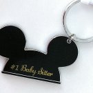 Walt Disney World Mickey Mouse Ears #1 Babysitter Metal Keychain NEW