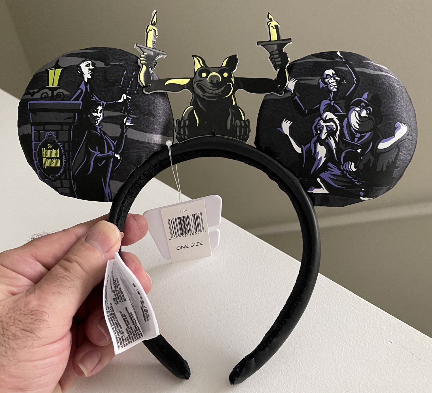Disney Parks Haunted Mansion Gargoyle Happy Haunts Ears Headband HalloweenNEW