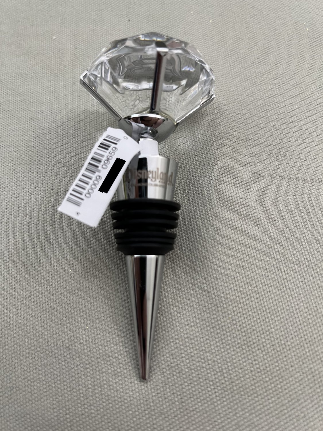 Disney Disneyland 60th Anniversary Faux Diamond Bottle Stopper NEW