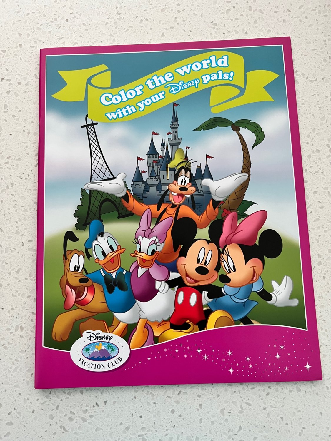 Disney Vacation Club Coloring Book 12 Pages Rare NEW