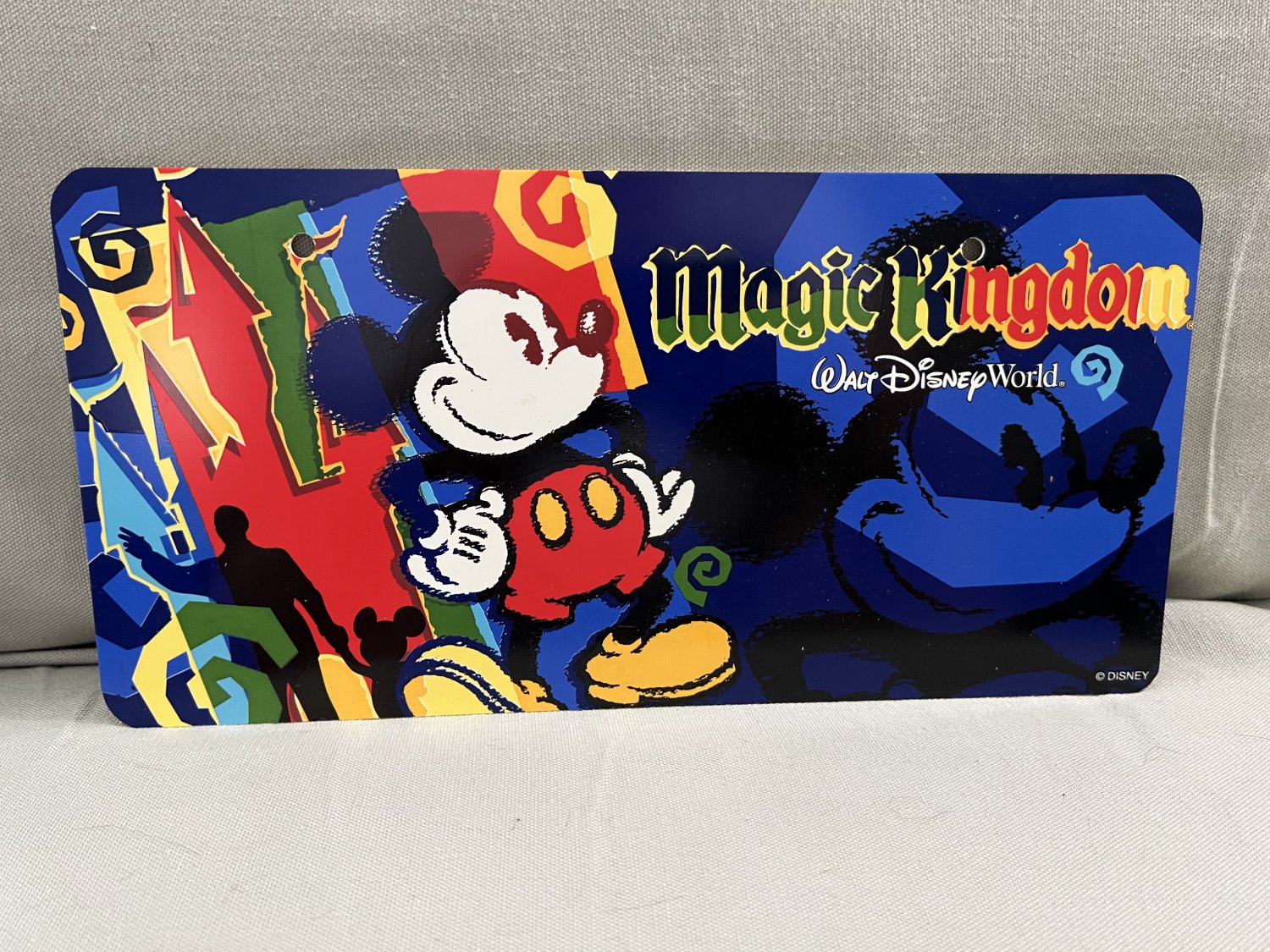Walt Disney World Magic Kingdom Mickey Mouse License Plate Tag NEW RETIRED