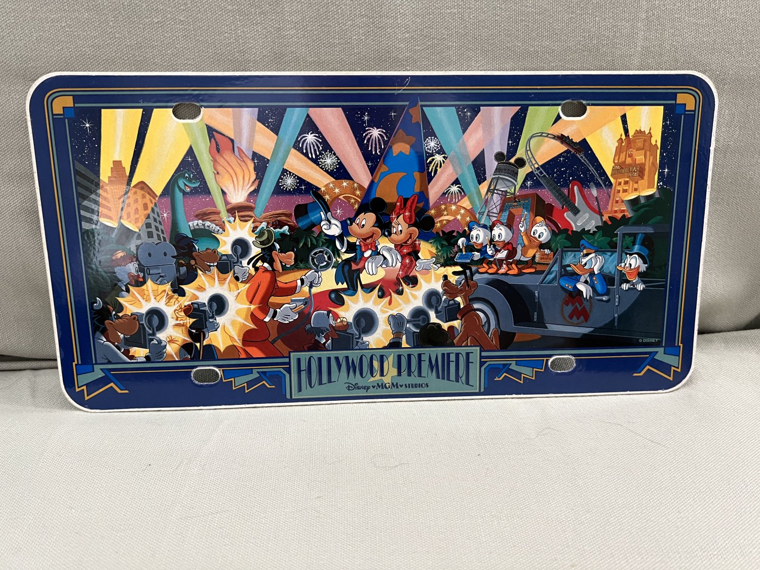 Walt Disney World MGM Studios Hollywood Premiere License Plate Tag NEW RETIRED