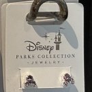 Disney Parks Mickey Mouse Lt Amethyst June Faux Birthstone Earrings Silver Tone