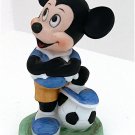 Disney Mickey Mouse Soccer Player Ceramic Figurine Vintage 1980s
