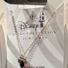 Disney Parks Minnie Mouse Faux Amethyst February Birthstone Necklace Gold Color
