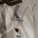 Disney Parks Minnie Mouse Faux Emerald May Birthstone Necklace Gold Color