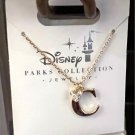 Disney Parks Mickey Mouse Faux Gem Letter C Gold Color Necklace NEW