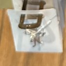 Disney Parks Mickey Mouse Faux Gem Letter N Silver Color Necklace NEW