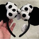 Disney Parks White Black Polka Dot Minnie Mouse Ears Headband NEW