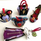 Disney Parks Snow White Wicked Queen Hats Purse Shoe Dress Ornament Set of 5 NEW