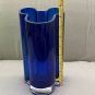 Disney Parks Mickey Mouse Hand Made Blown Glass Blue Vase NEW