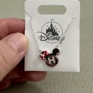 Disney Parks Minnie Mouse Icon Letter H Silver Color Necklace Child Size NEW