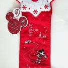 Disney Parks Mickey Mouse Tis The Season Christmas Door Hanger with Bells NEW
