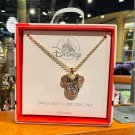 Disney Parks Minnie Mouse Headband Necklace Brass Cubic Zirconia NEW