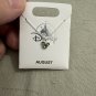Disney Parks Mickey Mouse Faux Peridot August Birthstone Necklace Silver Color