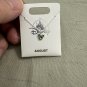Disney Parks Mickey Mouse Faux Peridot August Birthstone Necklace Silver Color