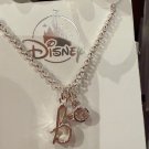Disney Parks Mickey Mouse Cubic Zirconia Small Letter b Silver Color Necklace