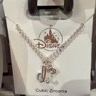 Disney Parks Mickey Mouse Cubic Zirconia Small Letter d Silver Color Necklace
