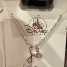 Disney Parks Mickey Mouse Cubic Zirconia Small Letter j Silver Color Necklace