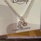 Disney Parks Mickey Mouse Cubic Zirconia Small Letter s Silver Color Necklace