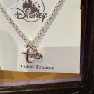 Disney Parks Mickey Mouse Cubic Zirconia Small Letter t Silver Color Necklace Disney Parks Mickey Mouse Cubic Zirconia Small Letter t Silver Color Necklace