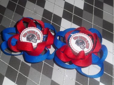 Houston Texans Pair Hair Flowers