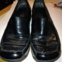 RIEKER BLACK LEATHER PATENT SLIPON SNEAKERS SHOES LOAFERS FLATS 38 7.5 7 M
