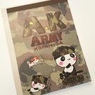 Q-Lia Army Kopamuda Panda Camouflage Memo Pad, rare kawaii