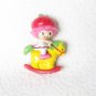 1982 Strawberry Shortcake Cherry Cuddler On A Rocking Horse Figurine