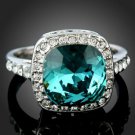 Sapphire Rhinestone Ring with accent crystals