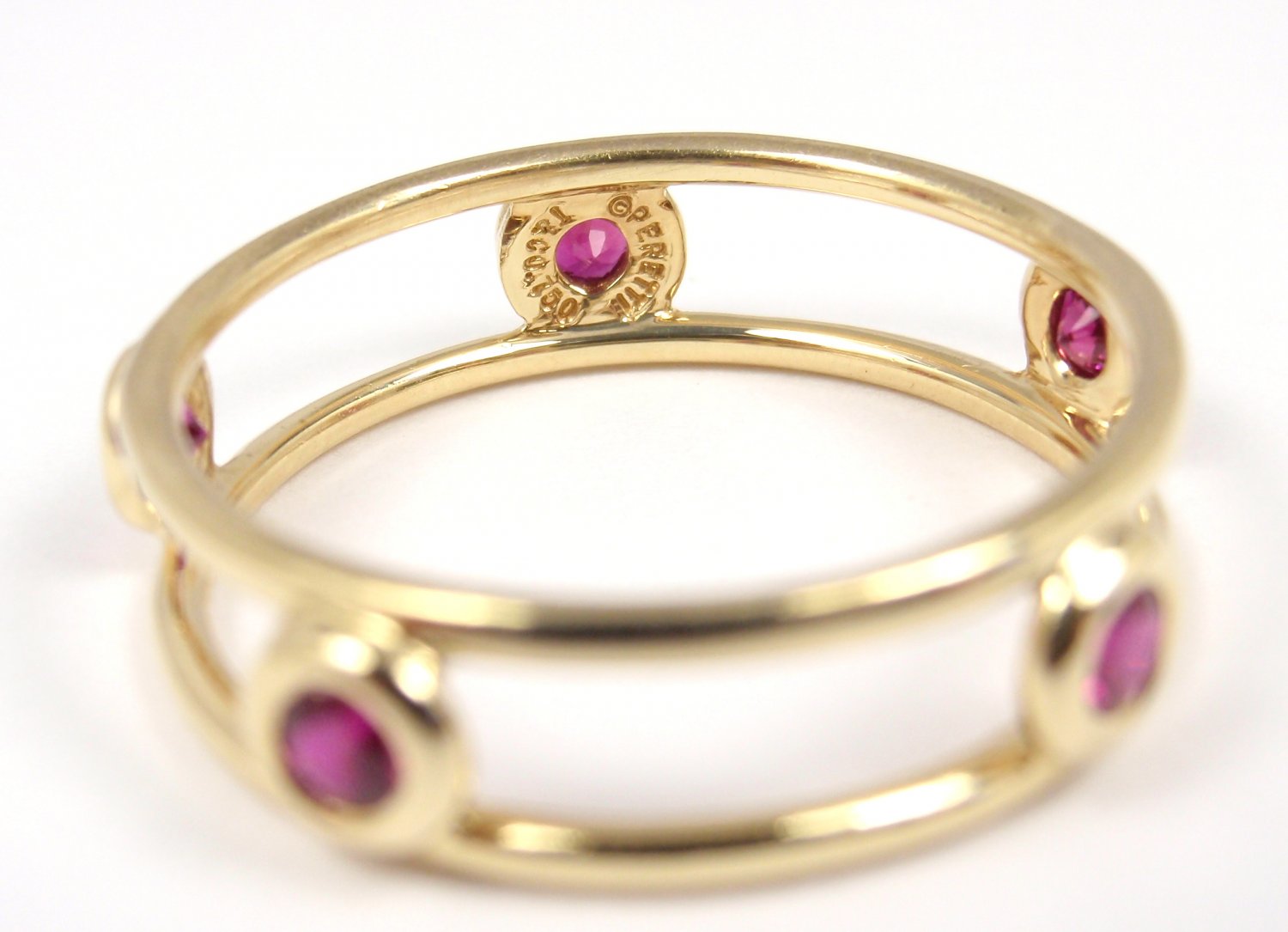 Tiffany & Co Peretti 18K Gold Color By the Yard Double Wire Ruby Ring ...