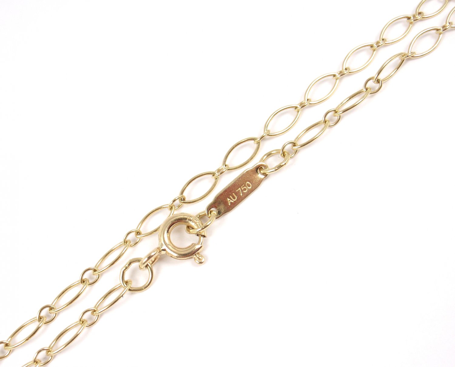 Tiffany & Co 18K Yellow Gold Oval Link Chain Necklace 16