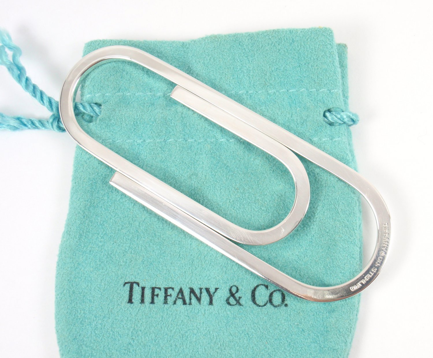 Rare Vintage Tiffany & Co Sterling Silver XLarge 3" Paperclip Money Clip