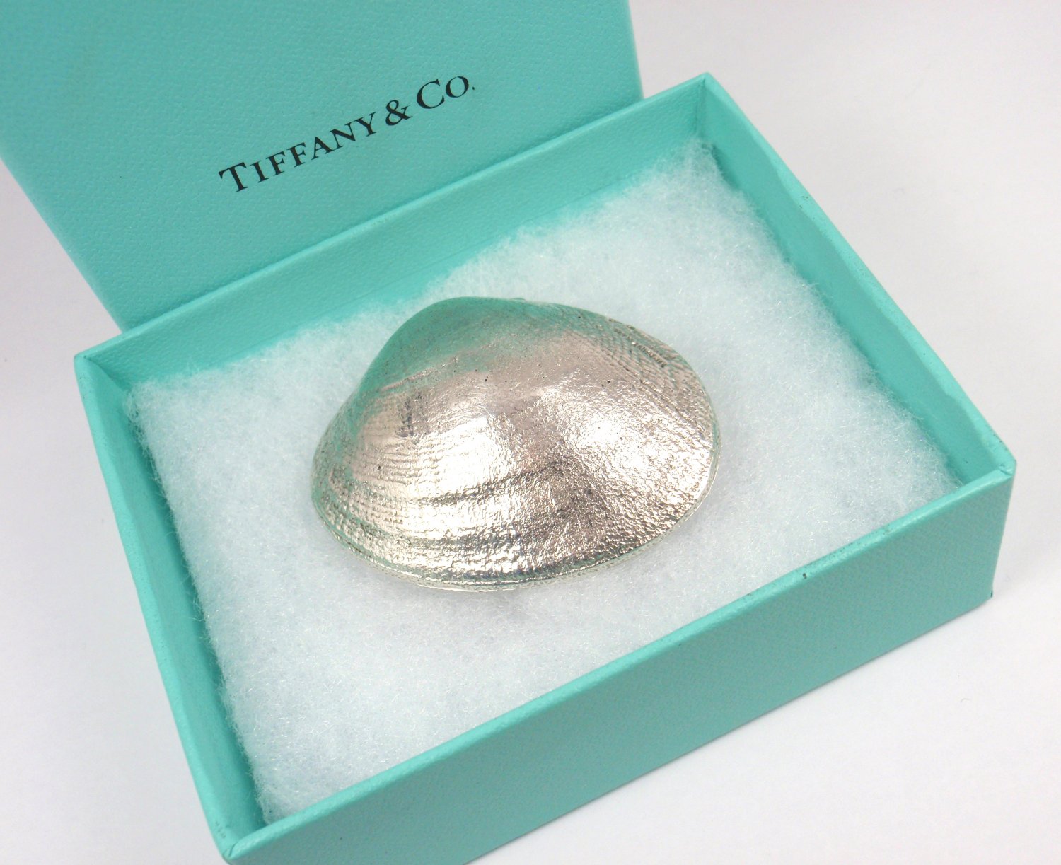 Rare Vintage Tiffany & Co Sterling Silver Clam Shell Pill Box Portugal