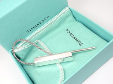 Rare Vintage Tiffany & Co Sterling Silver Hexagon Cable Key Ring