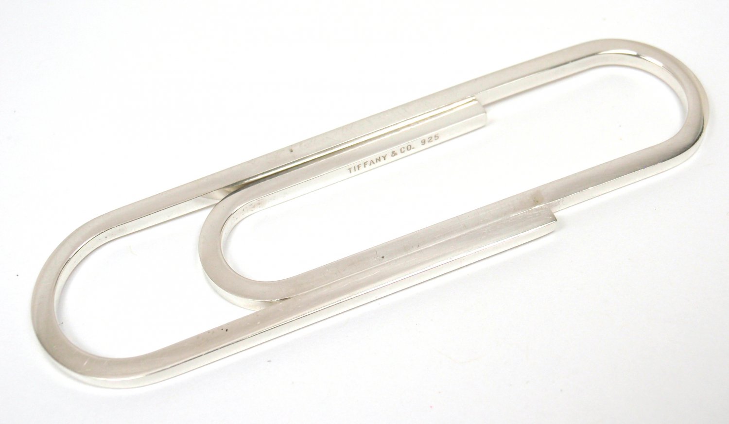 Rare Vintage Tiffany & Co Sterling Silver Large 2.5" Paperclip Money Clip