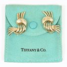Vintage Tiffany & Co McTeigue 14K Yellow Gold Large Rope Knot Clip-On Earrings