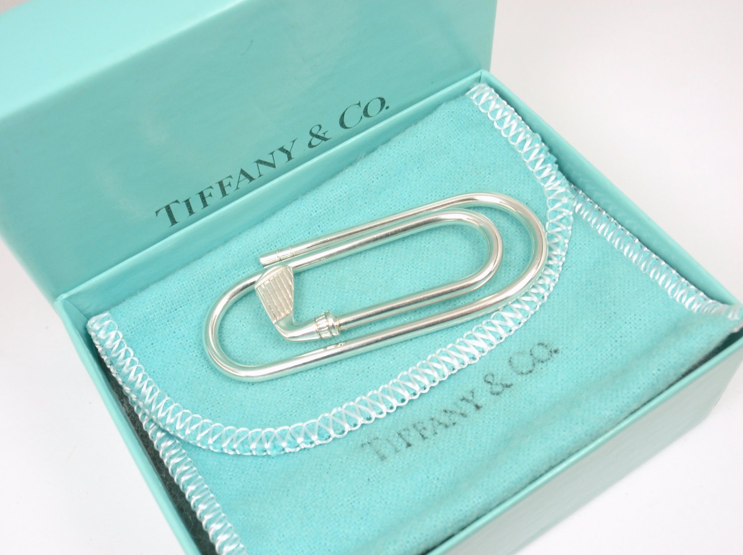 Rare Vintage Tiffany & Co Sterling Silver Large Mens Golf Club Money