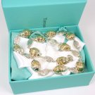 Rare Vintage 1993 Tiffany & Co Sterling Silver 18K Gold Scarab Beetle Choker Necklace w/box
