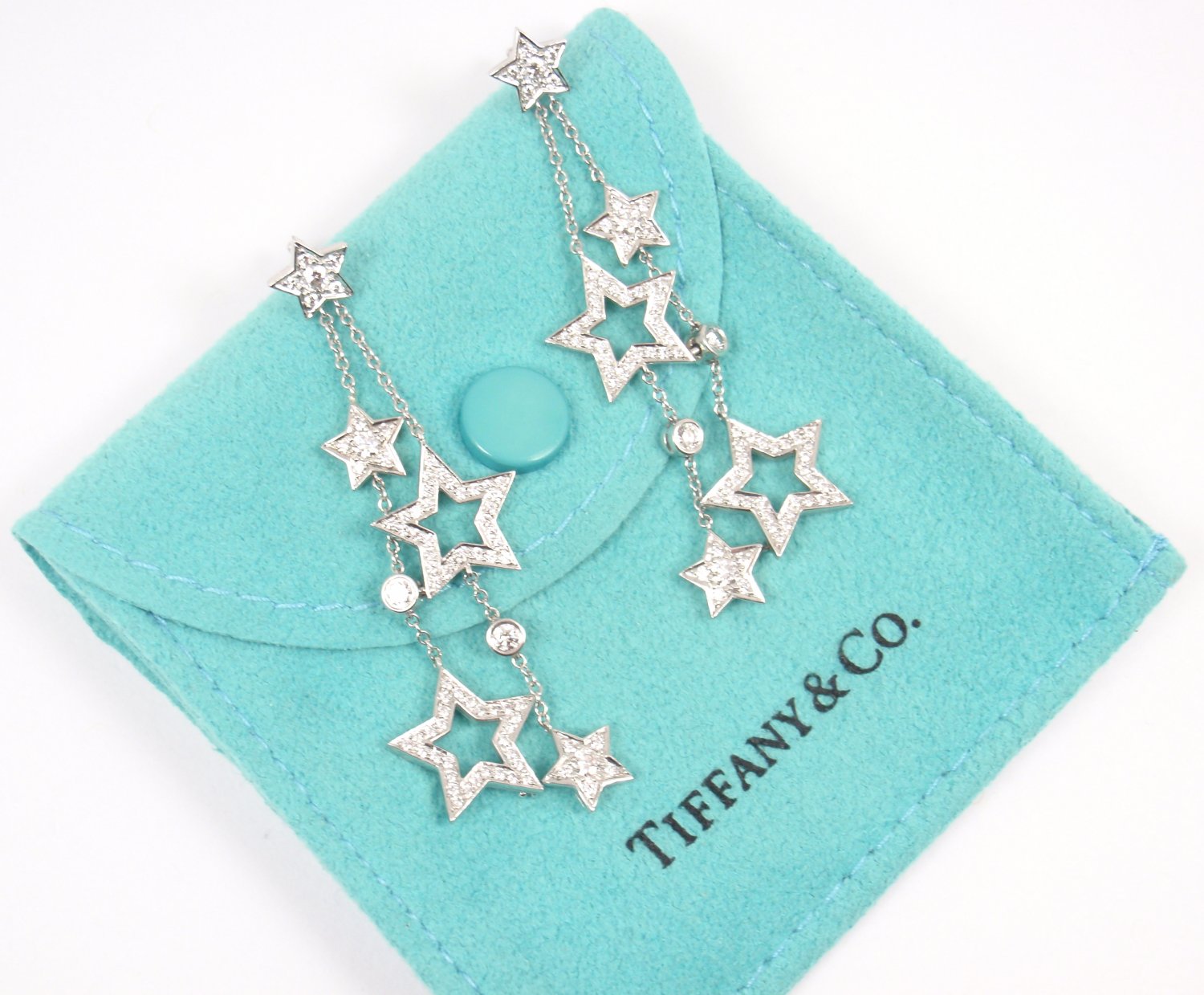 Tiffany &amp; Co Stars Platinum 1.33ct Diamond MultiDrop