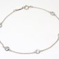 Rare Tiffany & Co Peretti Platinum 950 Aquamarine Color By The Yard Bracelet 7"