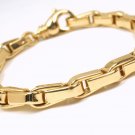 Tiffany & Co 18K Yellow Gold Long Box Link Chain Bracelet 7.5" ITALY
