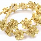 Rare Vintage Tiffany Classics 18K Gold Wild Rose Dogwood Flower Choker Necklace