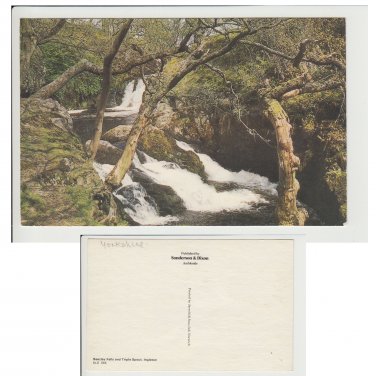 Yorkshire.  Postcard Breezley Falls and Triple Spout Ingleton Item No 17