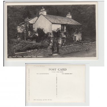 Cumbria Postcard Dove Cottage Wordsworths Home Grassmere Mauritron Item No. 22