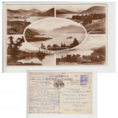 Highlands  Postcard Loch Lomond Multiview Mauritron Item No. 61